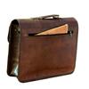 Винтажная сумка-портфель из козьей кожи, натуральная сумка для ноутбука, коричневая сумка-портфель