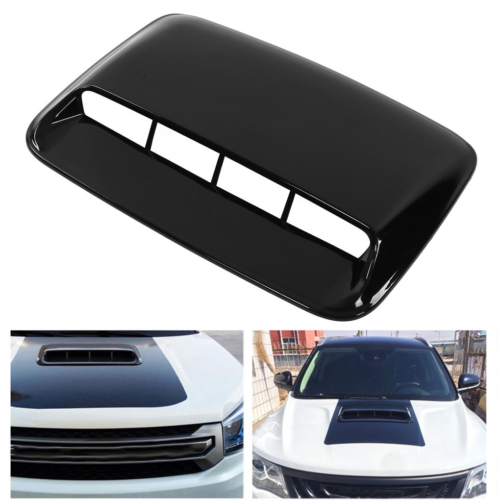 Engine Hood Air Vent Cover Glossy Black ABS Car Bonnet Cover Universal for Car Modification Auto Parts