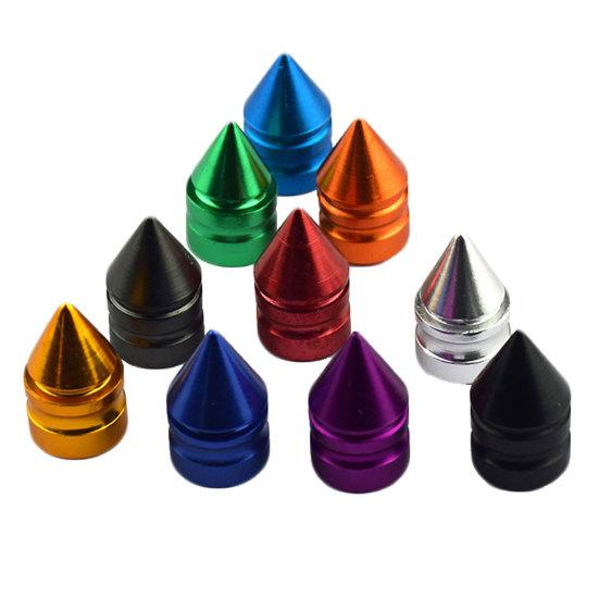 4 шт. стильный металлический корпус в форме башни, автомобильное колесо, воздушный клапан, пылезащитные колпачки, крышка