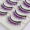 5pairs Stage Catwalk Eyelash Natural False Eyelashes Lashes Cosmetics Makeup Eyelash Extension Colored Eyelashes Makeups Colored Lashes Glitter Lashes