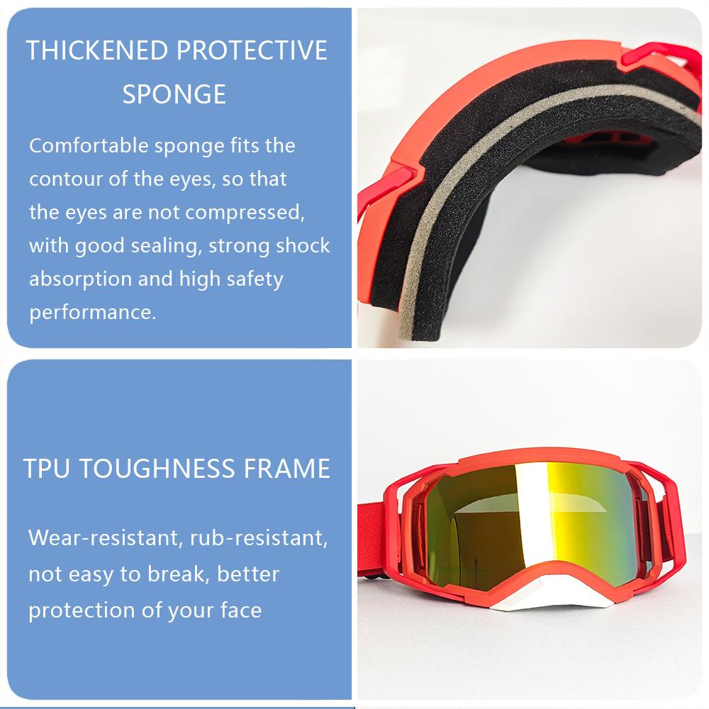 Motorcycle goggles, off-road helmet, protective eyewear, ski goggles, cycling downhill protective glasses, mountaineering sunglasses