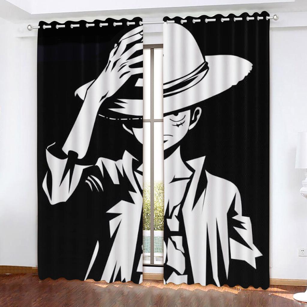 Шторы-занавески Monkey D Luffy Blackout, цельные, полиэстер, анимированные, подходят для спальни, детей, взрослых, украшения комнаты, подарков