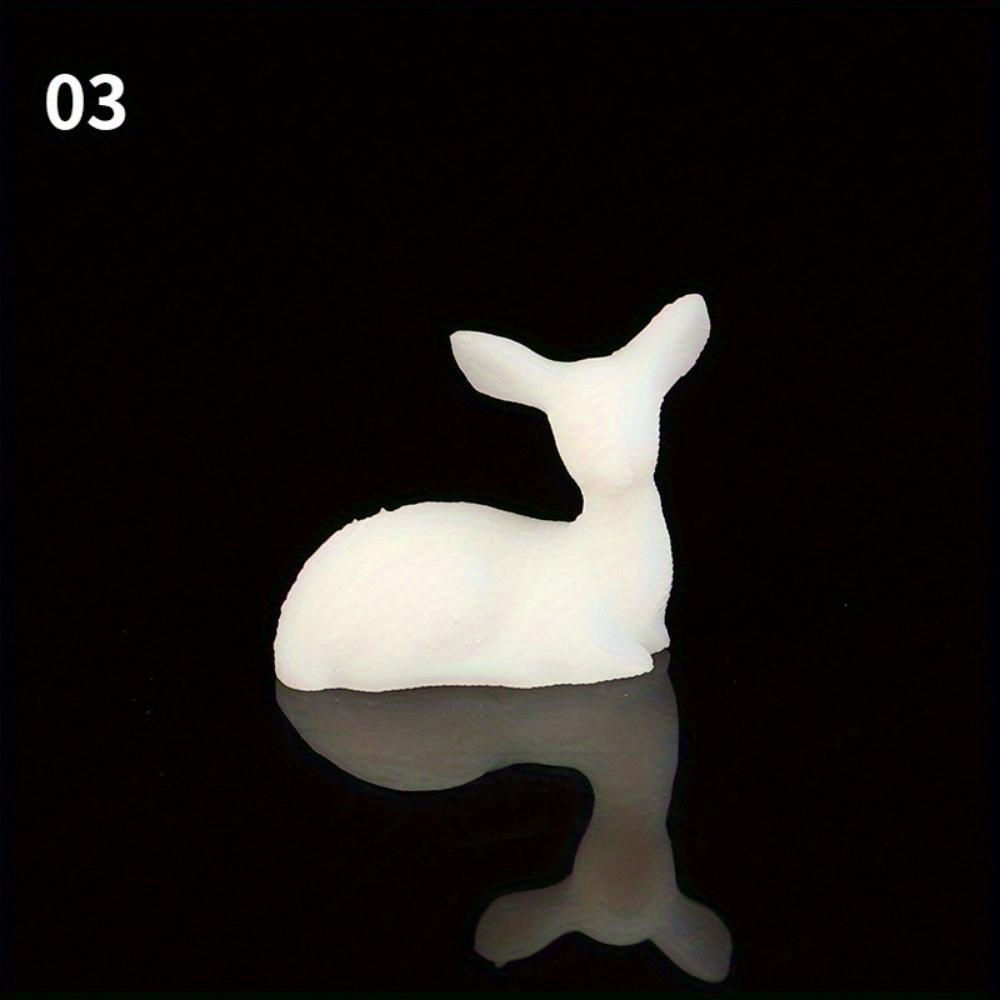 1 шт. Мини смоляной кристалл олень рождественский лес лось белый десертный стол декор веселого рождественского декора для дома