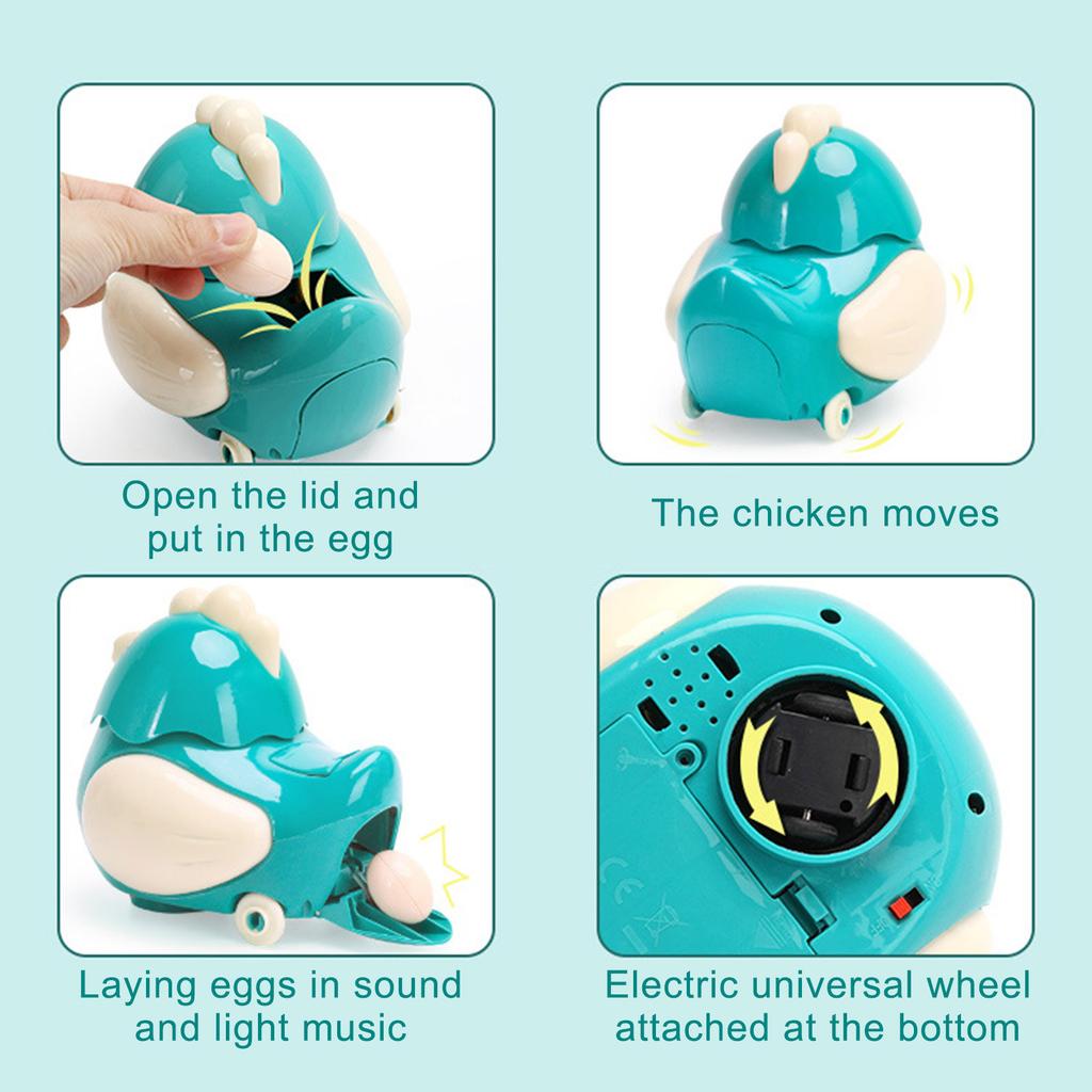 Electric Laying Hen Children's Laying Hens Universal Walking Light And Music Toys