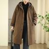 Women Vintage Hooded Warm Winter Button Long Sleeve Coats