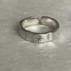 Кольцо открытое Звезда из серебра 925 пробы Y2K Для пары Цирконий Ювелирные изделия Широкие ретро кольца на палец для женщин мужчин Влюбленных Подарок