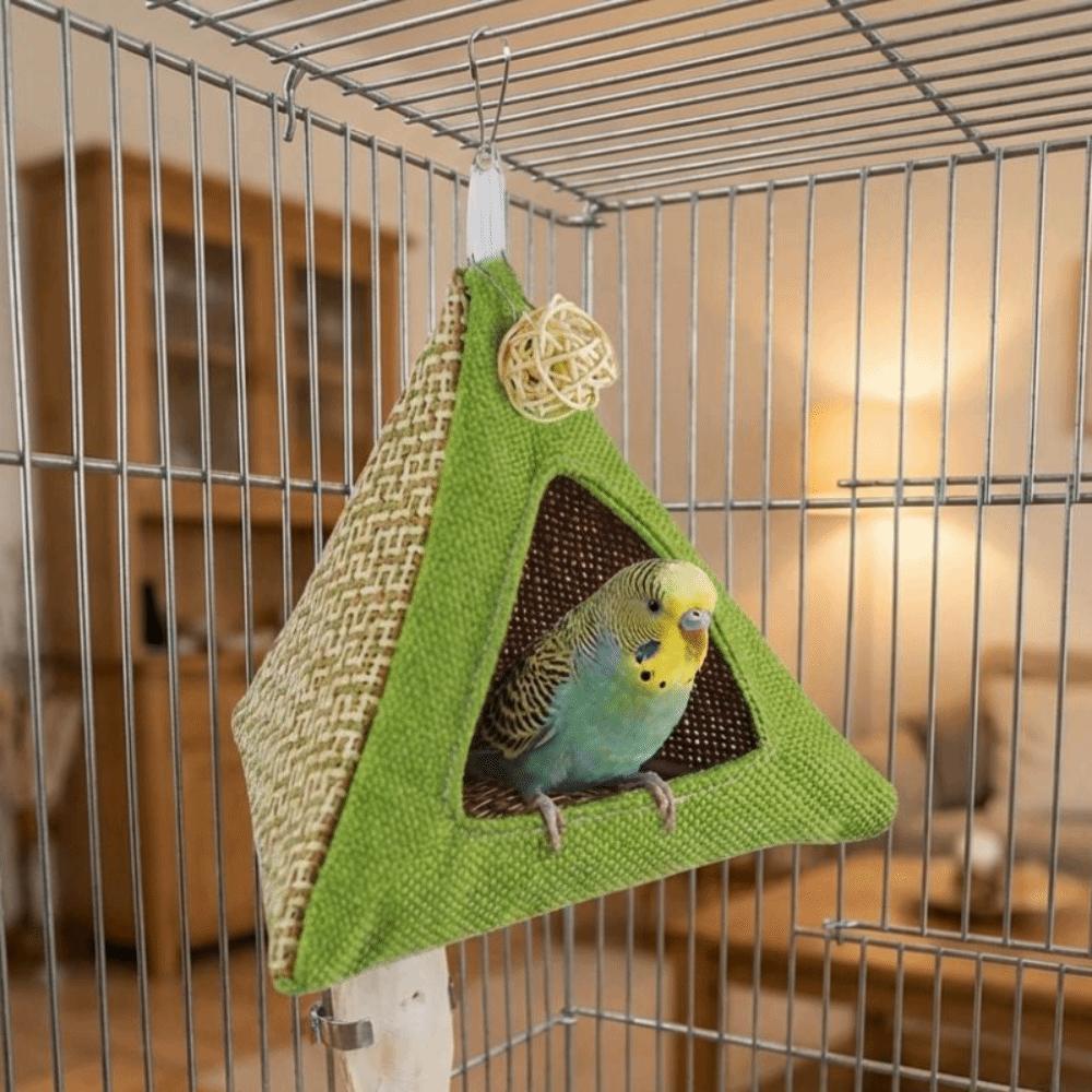 Cooling Mat Parrot Birdhouse Breathable Net Bird Hammock Summer Cooling Nest Hiding House