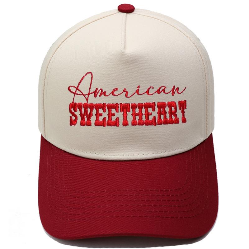 SWEETHEART truck driver hat embroidery color matching baseball cap European and American men's and women's casual retro hat