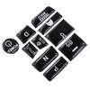 Auto Parts Button Cover Decal 10 Pieces Car Accessories Glossy Black Replacement For Honda Accord 18-21 Elegant Design