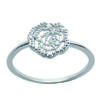Silver Ring 'Flora' Silvery White (rhodium) - 10 Mm