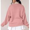 Women's Bow  Sweater Autumn And Winter Lazy Style Loose Warm And Comfortable Pullover Cardigan
