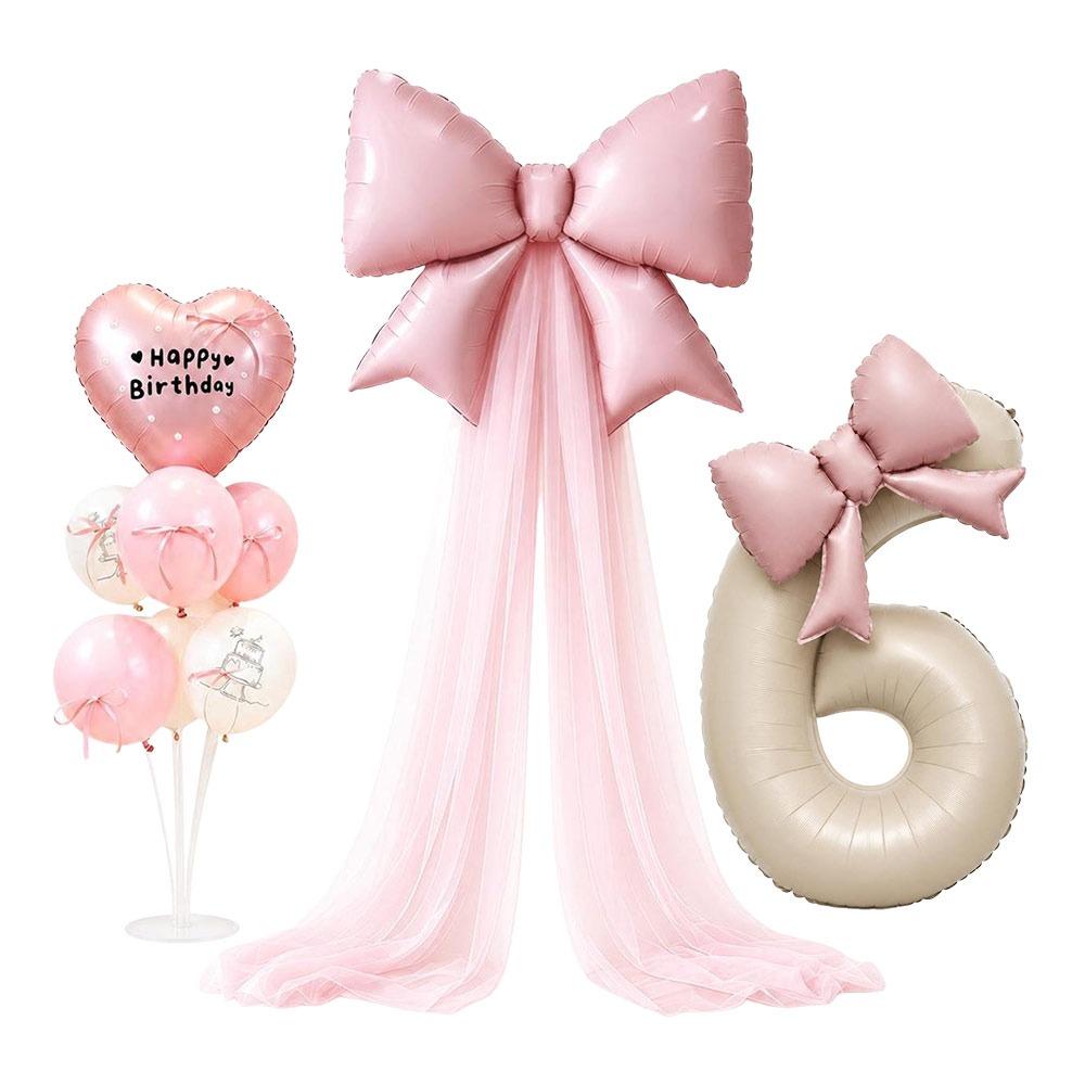 DIY Bowknot Design Bow Balloon Set 40 Inch Large Foil Balloon Set Party Atmosphere Setup