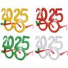 4pcs Christmas Glasses 2025 New Year Party Photo Props Xmas Decorations Kids Adult Eyeglasses Photobooth Gifts Home Supplies