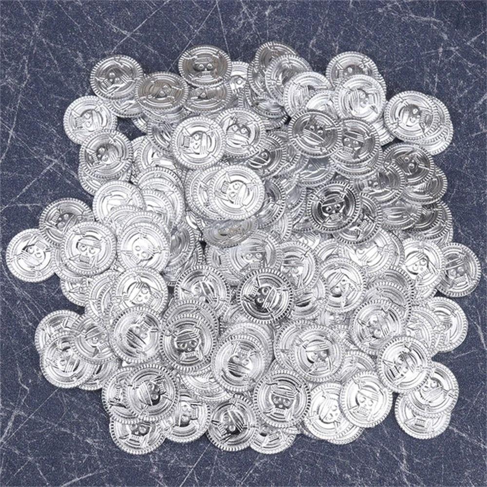 Gold Sliver Fake Gold Treasure Game Coin Halloween Gold Coin Pirate Gold Coins Children's Toys