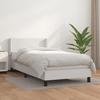 3130638 vidaXL Divan Bed with Mattress White 90x200 Cm Faux Leather
