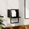 VidaXL Wall Shelf with Bar Black 20x25x30 Cm 836273
