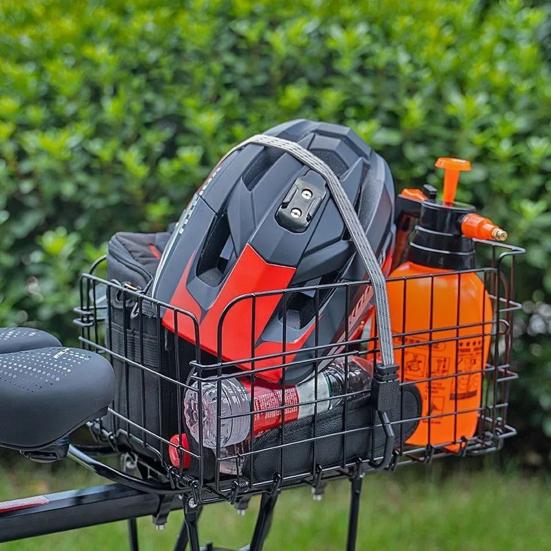 Корзина для хранения велосипеда сзади с подкладкой, складная, прочная, большой емкости, вмещает 56 фунтов, универсальная, для горного шоссейного велосипеда, металлическая проволочная корзина для велосипеда