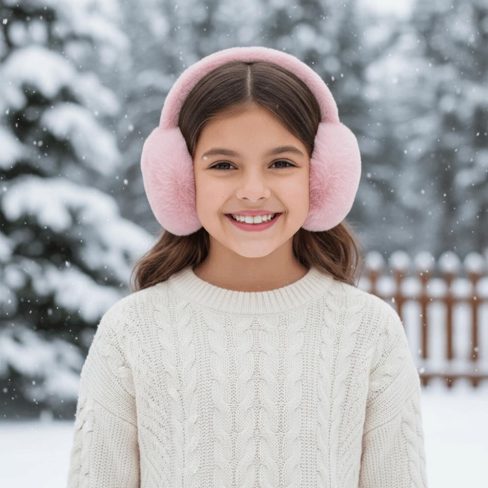 Windproof Foldable Ear Cover Thicken Children's Ear Warmers Fashion Winter Plush Earmuffs  Outdoor