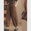 2024 Women's Winter Casual Plush Sweatpants - Artistic Splicing, Soft, Warm, Thickened Design