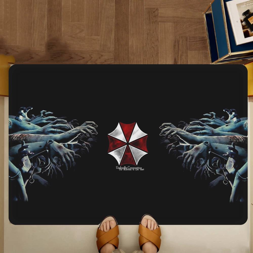 Коврик для двери Игровой R-Resident E-Evil Моющийся Нескользящий Коврик для зоны гостиной, дивана, стульев Кухонный Приветственный коврик перед дверью