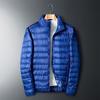 Mens Lightweight Short Cotton-Blend Puffer Jacket Slim Fit Stand Collar Casual Outerwear All