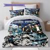 Name Custom Korean Kpop exo Pattern Bedding Set Quilt Cover Pillowcase Home Decor Gift (1 * duvet cover + 2 * pillowcase, without core)