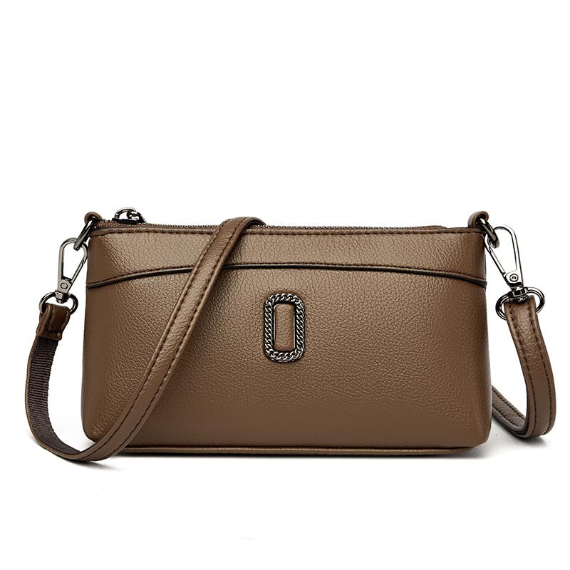 Solid Color Fashion Women Small Mobile Phone Bag New Simplicity High Quality PU Leather Crossbody Bags Leisure Mini Shoulder Bag