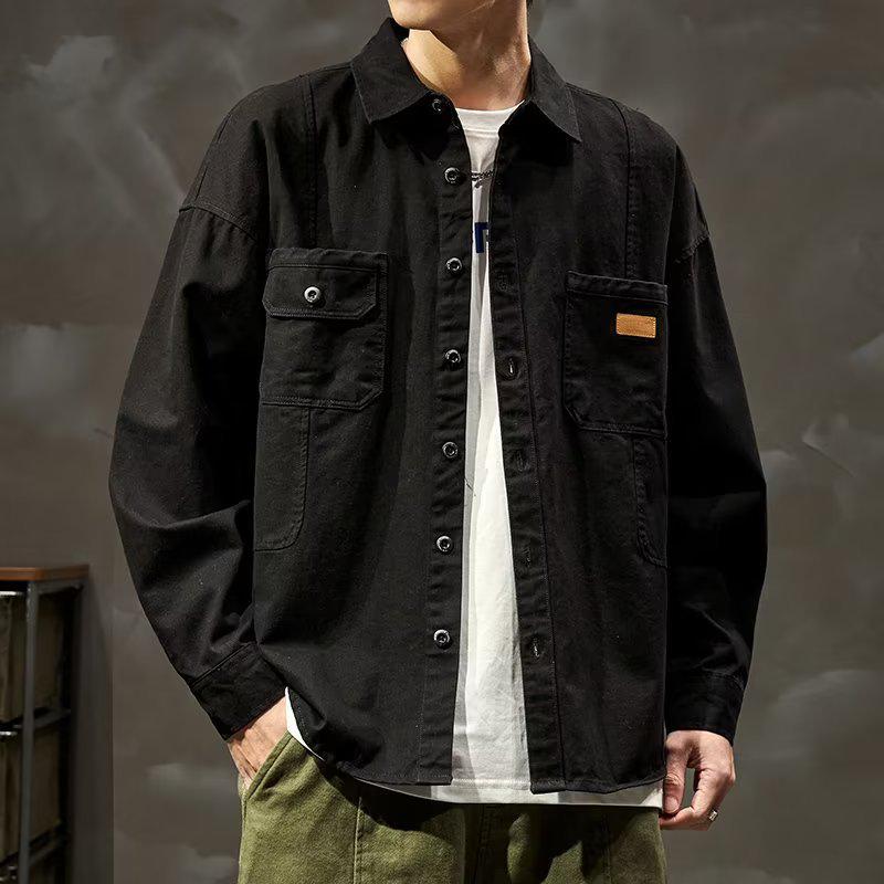 2024 Men's American-style Workwear Shirt Jacket for Fall/Winter
