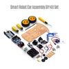 Умный робот-автомобильный сборочный комплект, два колеса, интеллектуальное отслеживание препятствий, беспроводной пульт BT