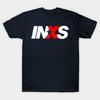 Мужская черная футболка с принтом Inxs Печать на трансферной бумаге без вырезания Хлопковая футболка