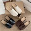Retro Black Lazy Loafer Single Shoes Women's Shoes 2025 New Spring Korean Version One-pedal Bag Head and Half Slippers