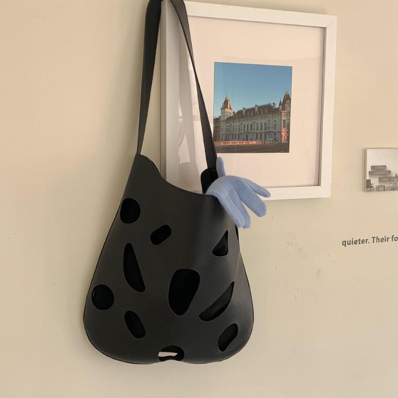 Необычная сумка через плечо с вырезом, женская нишевая дизайнерская сумка для поездок на работу, большая вместимость, новая ретро-сумка-тоут в стиле ретро для женщин