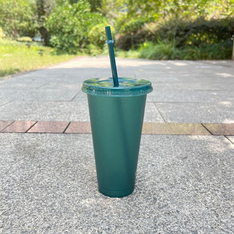 Чашка с трубочкой, кружки с крышкой, пластиковый стакан, матовая бутылка для кофе, чашка из ПП-пластика с трубочкой