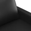 2 Seater Sofa Black 120 cm Faux Leather