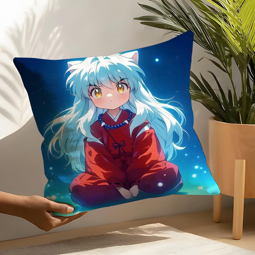 Anime Movie IInuyasha InuYasha Pillow Case Linen Cushion Covers For Decorative Sofa Home Pillows Case Car Chair Pillows Cases