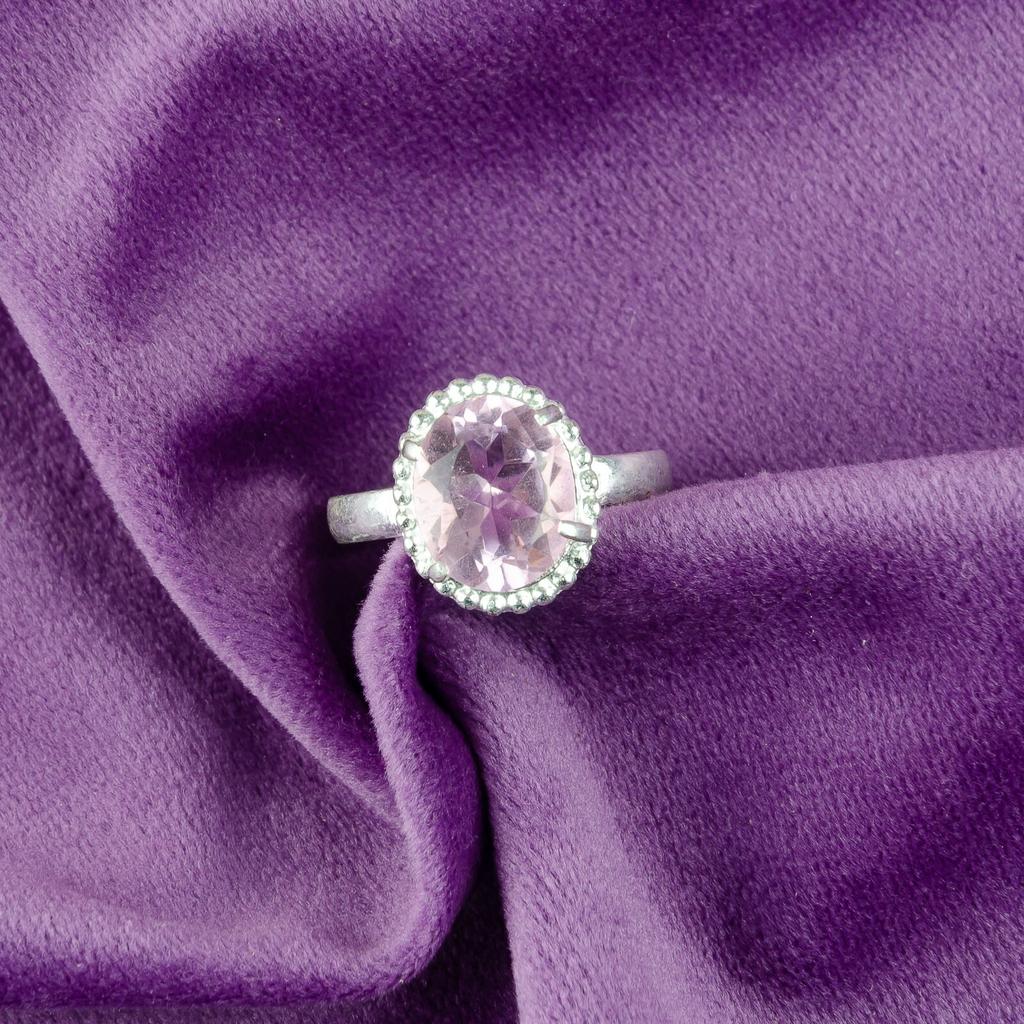 Ювелирные изделия из стерлингового серебра 925 пробы с морганитом, кольцо ручной работы для Дня святого Валентина RR-28-14