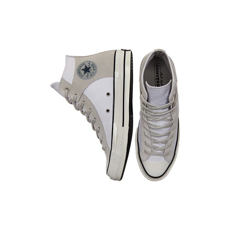 Converse Chuck 70 Crafted Canvas High White Mouse Unisex Sneakers Black A01780C
