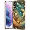 Прозрачный чехол-бампер для Samsung Galaxy S25 S24 S23 S22 S20 S21 FE Ultra S24 S23 S10 S10E Plus 5G с рисунком Солнце Луна Звезды