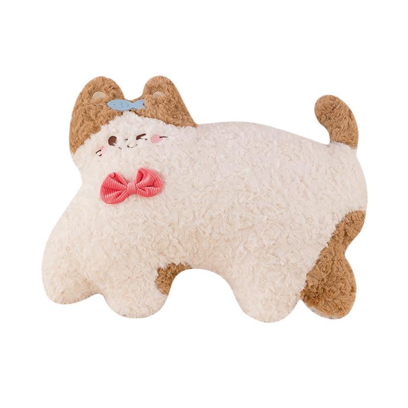 Cute Happy Cat Plush Pillow - Cartoon Doll Toy Gift for Girls