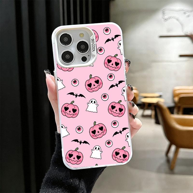 Розовый Стиль Череп Ведьма Ударопрочный Чехол для Телефона для iPhone 17 Air 16 16E 15 Pro Max 14 Plus 13 Mini 12 Задняя Крышка Противоударный Fundas