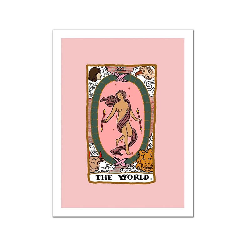 Любители скандинавских стран, постер Таро, Звездный человек, холст, картина, иллюстрированный мир, художественный принт, современное солнечное настенное изображение для спальни, домашний декор