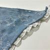 Denim Triangle Scarf Lace Strap Headscarf Fashion Star Hair Scarf  Summer