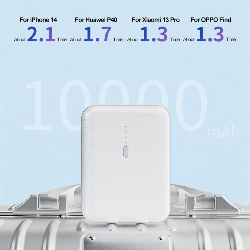 10000mAh Mini Power Bank Charger for iPhone 15 13 Xiaomi 14 Huawei P30 Mobile Phone Battery Charger Cellphones External Battery 10000mAh