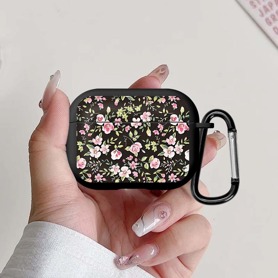 Чехол для Airpods 4 2 1 Pro2 Pro3 3 Pro Чехлы для наушников Чехол Маленькие Цветочные Узоры