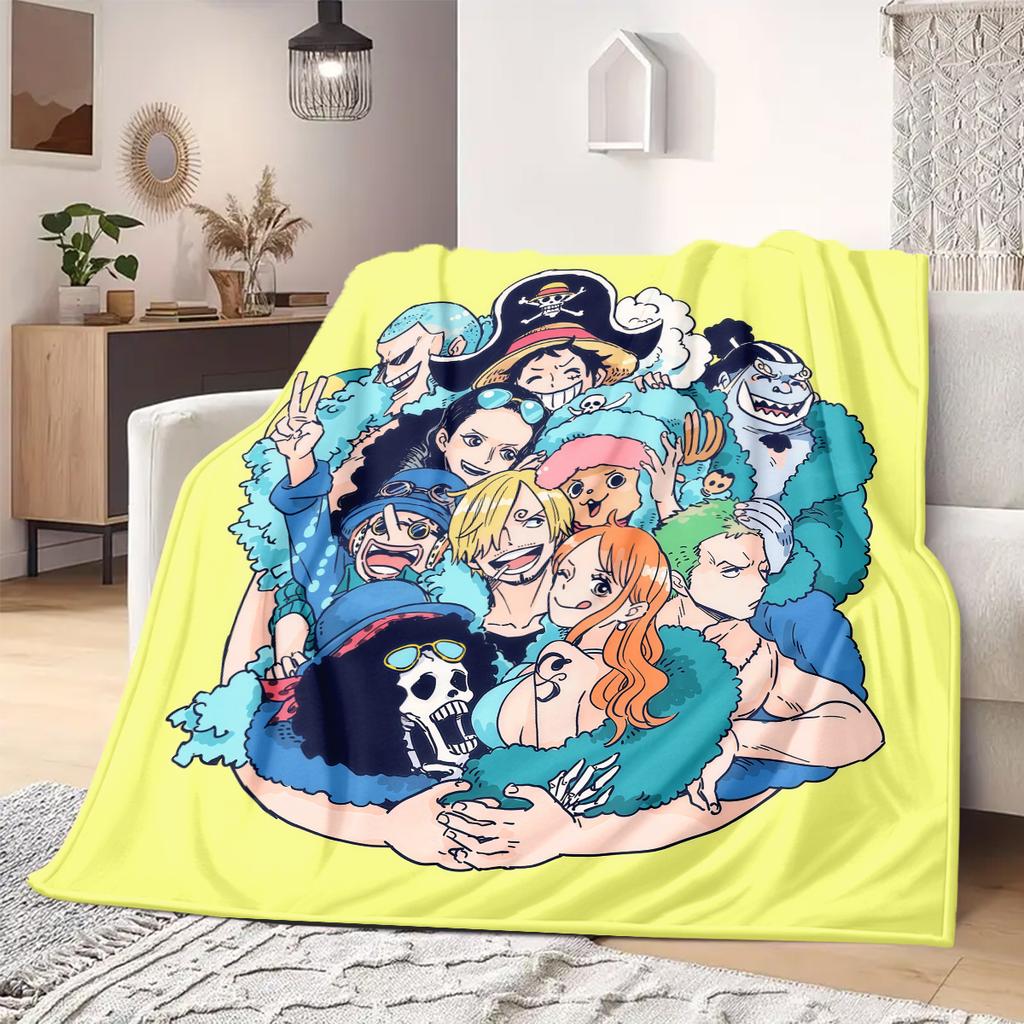ONE PIECE Print Blanket Warm Comfortable Flannel Blanket Suitable for Bedrooms,Sofas, Beds,Chairs,Travel -QIAO75