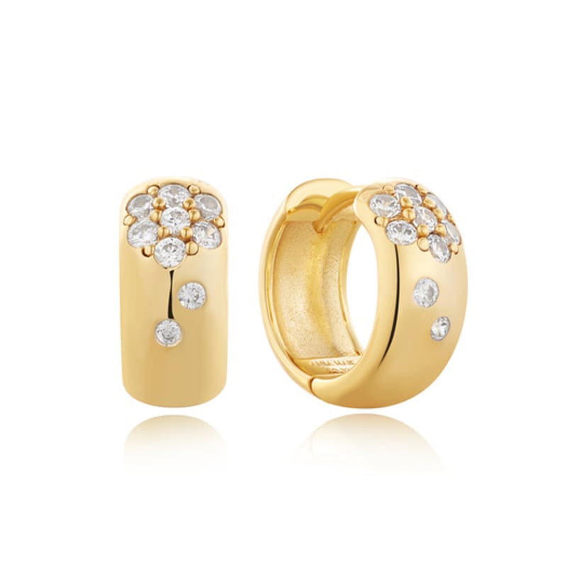 ANIA HAIE Sparkle Plump 925 Silver Hoop Earrings E054-05G