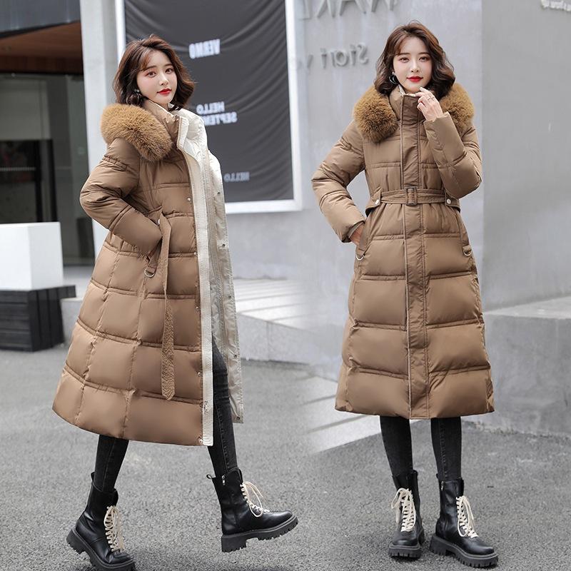 Winter Down Cotton Parkas Jacket Women's Fur Padded Jacket
