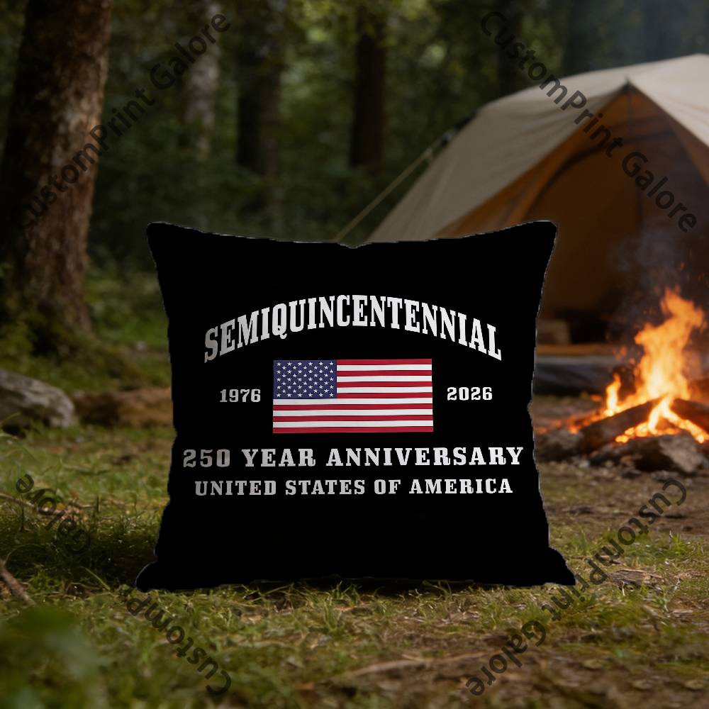 Semiquincentennial American 250 Square Throw Pillow Cover Multiple Sizes Soft for Sofa Bedroom Living Room Home Decorative