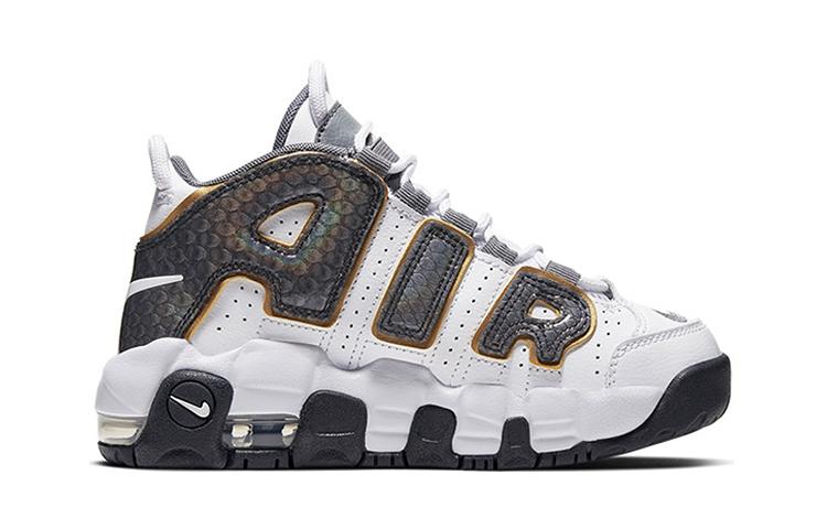 Nike Air More Uptempo Белый Антрацит Змеиная Кожа PS CQ4581-100