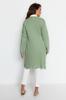 Женский модный стильный свитер в хиджабе мятный длинный трикотажный свитер